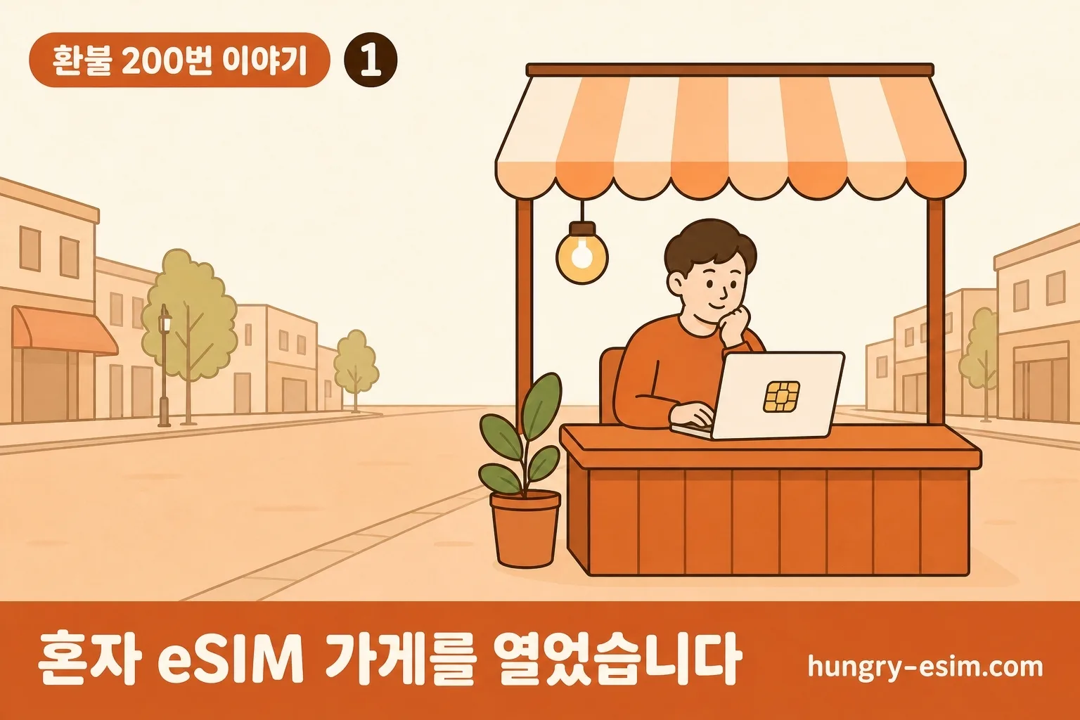 혼자 eSIM 가게를 열었습니다