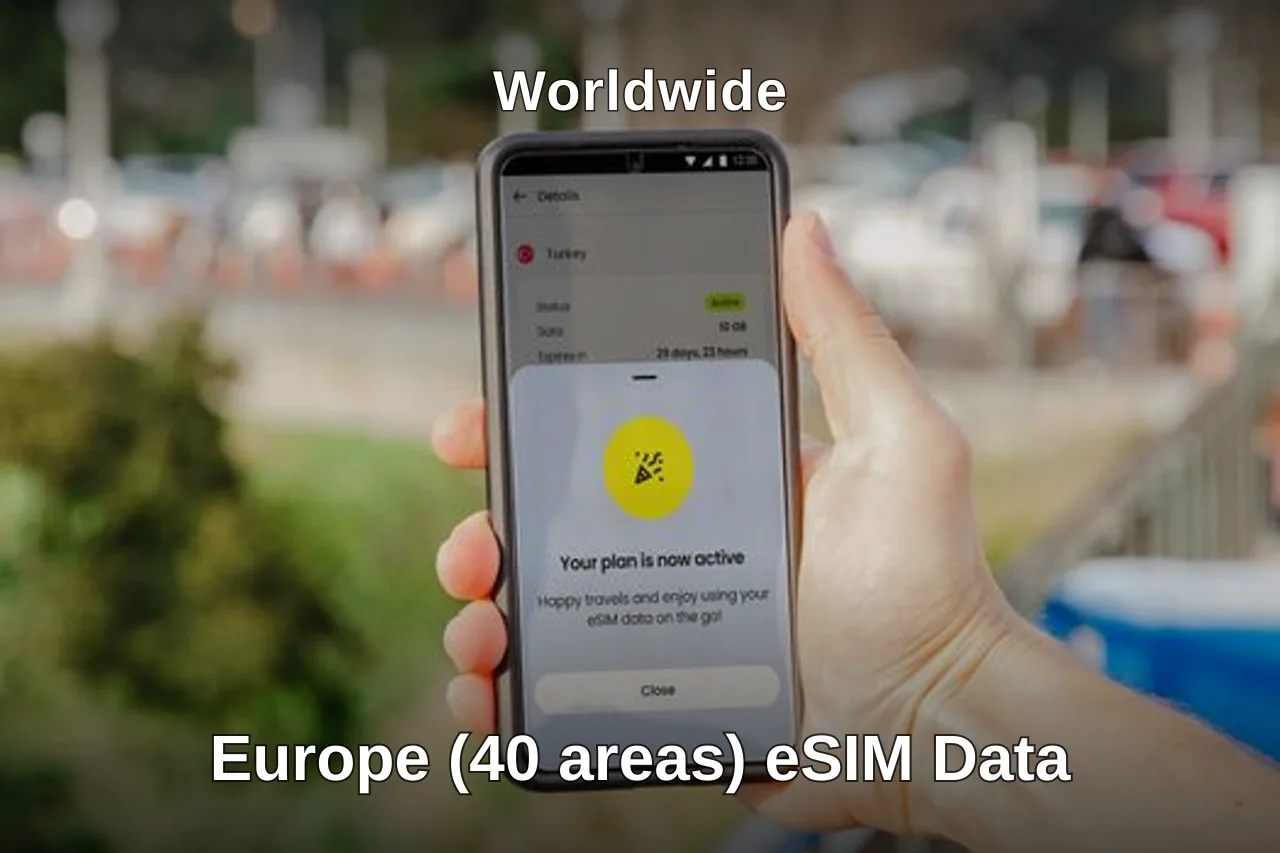 Europe (40 areas) Data eSIM