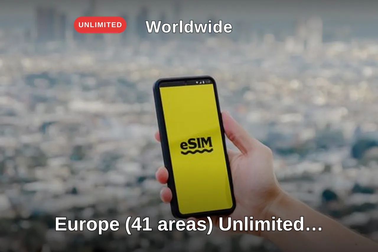 Europe (41 areas) Daily Unlimited Data eSIM